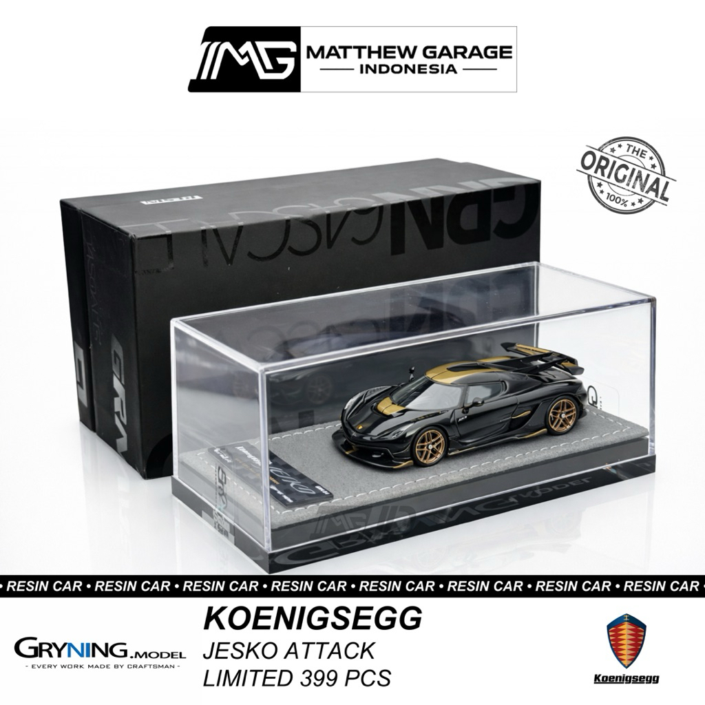 Jual GRYNING MODEL 1:64 KOENIGSEGG JESKO ATTACK BLACK METALLIC LIMITED ...