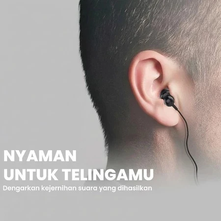 Headset handsfree INDOK B-09+ tampilan fleksibel dan nyaman dipakai