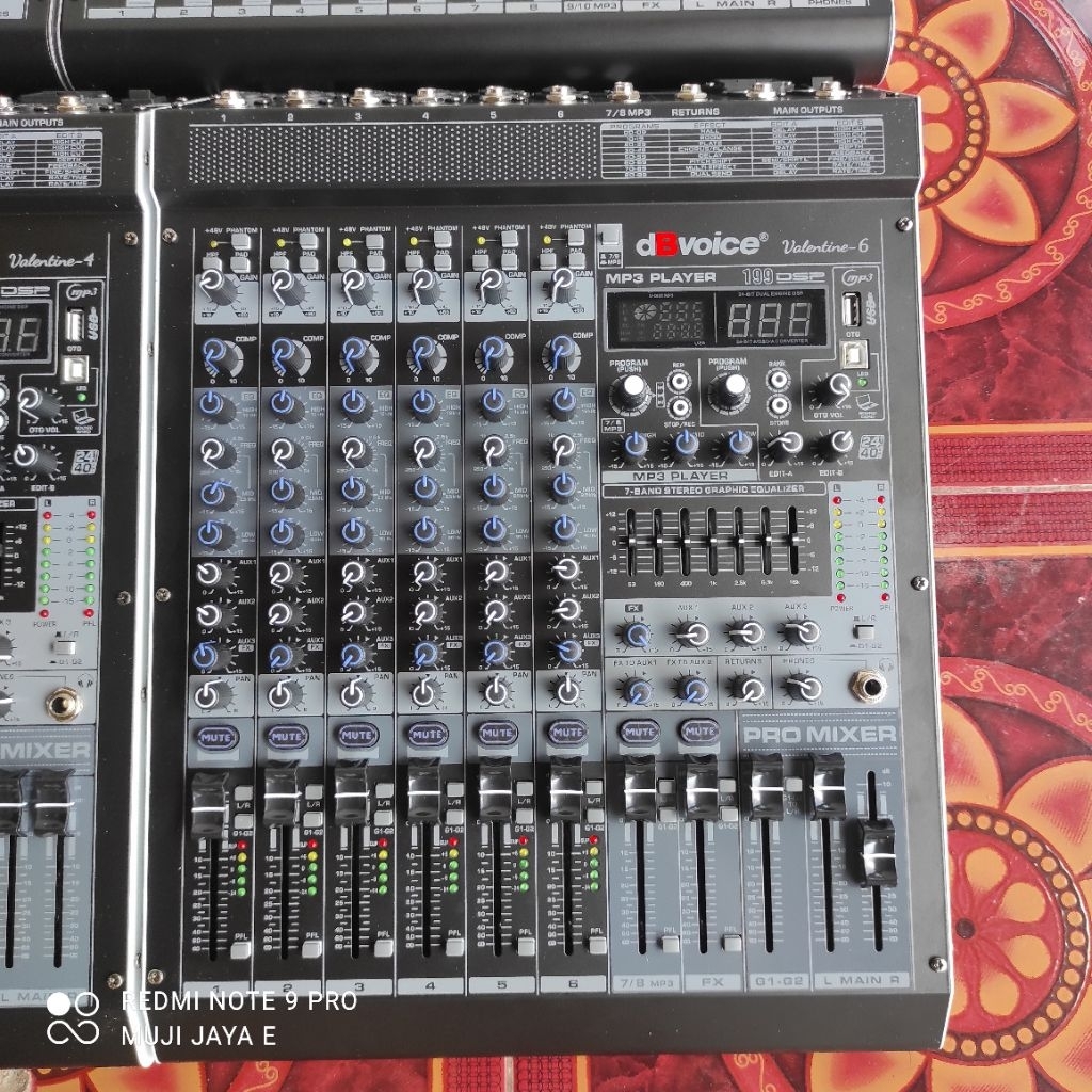 Jual MODEL TERBARU Profesional Mixer 6Channel dBVoice Valentine-6 NEW ...