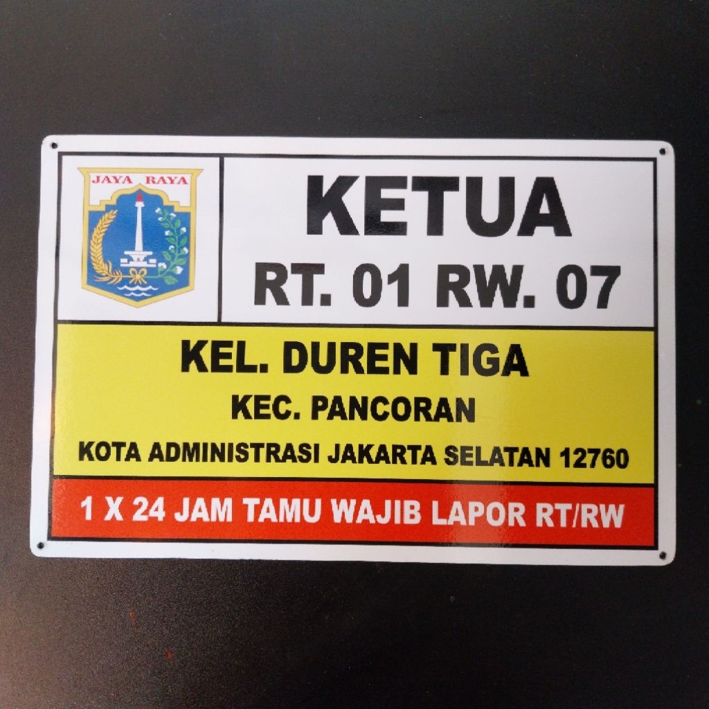 Jual NOMOR RUMAH_PAPAN NAMA RUMAH_PAPAN NAMA KETUA RT, PAPAN NAMA KETUA ...