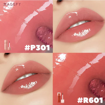 MAGEFY 2 IN 1 Glossy Lipstick Set Waterproof Long Lasting Silk Riasan Bibir Velvet Lip Gloss