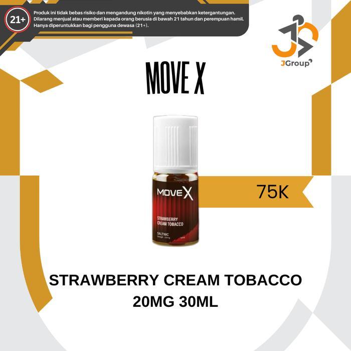 Jual MOVE X STRAWBERRY CREAM TOBACCO SALT NIC 30ML BY MOVE JUICE ...