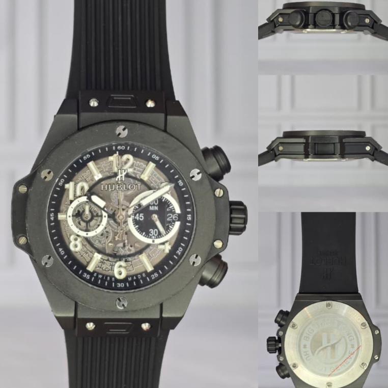Jual Jam Tangan Pria All Black Skeleton Dial - Jam Tangan Sport Mewah ...