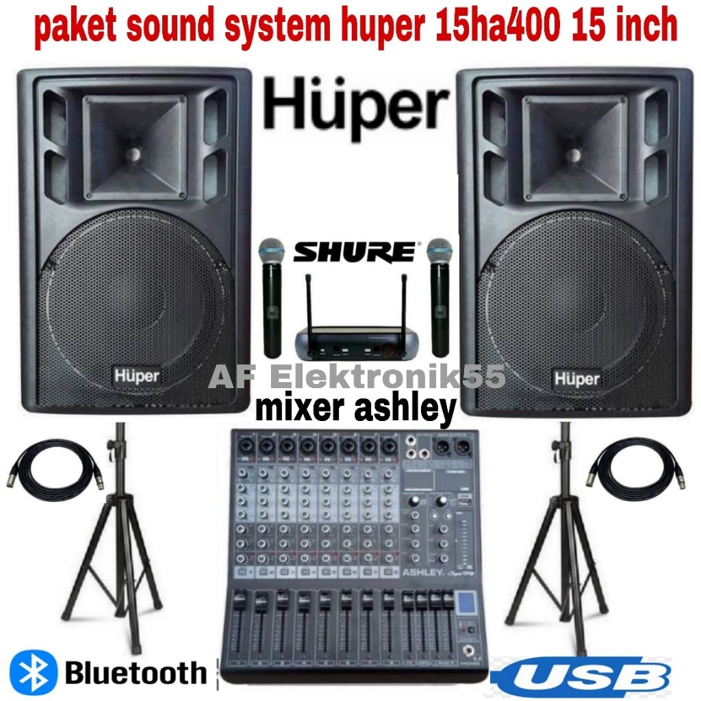 Jual Paket Sound System Huper Speaker 15HA400 Speaker 15 Inch Original ...