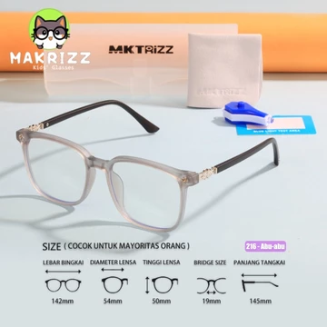 MAKRIZZ Kacamata Trendy Photochromic Anti Radiasi Blueray Minus Kacamata Trendy Bingkai Besar