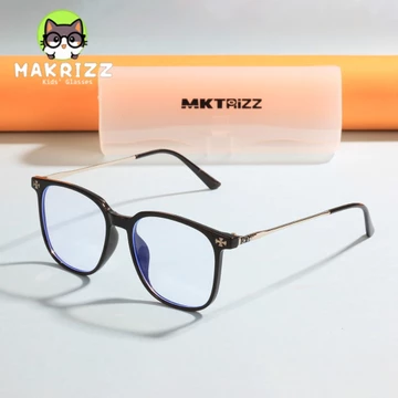 MAKRIZZ Kacamata Retro Photochromic Anti Radiasi Blueray 3in1 Oversize Wanita Pria Minus Hitam