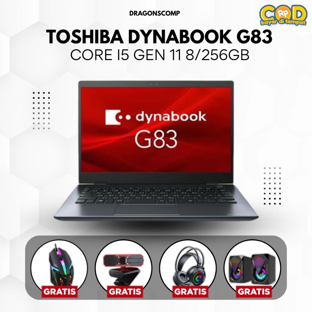 Jual Laptop Toshiba Dynabook G83 Core i5 Gen 7 Gen 8 Gen 10 Gen 11