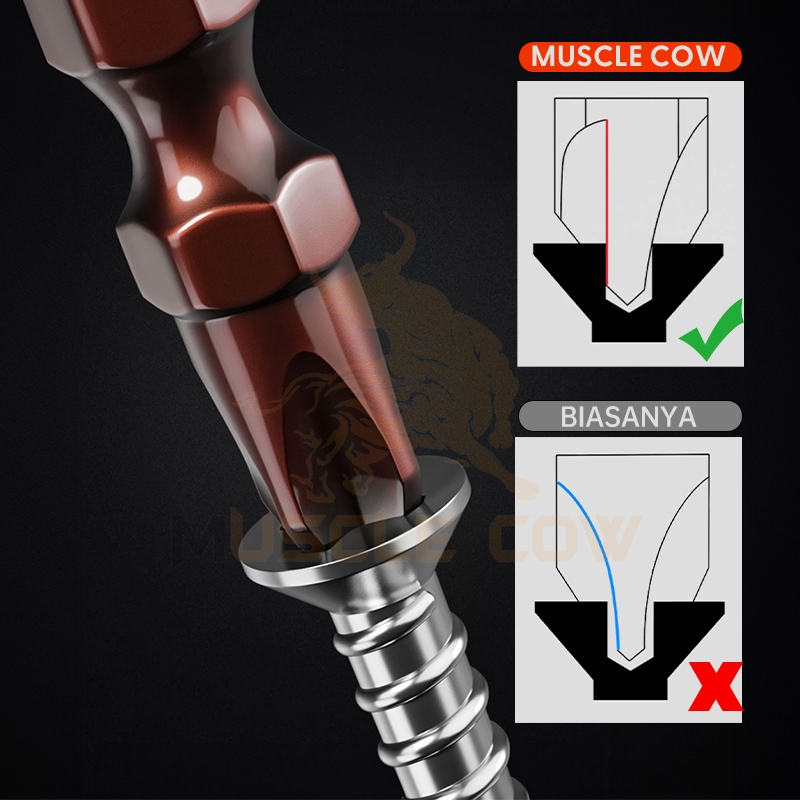 Jual MUSCLE COW Mata Obeng Magnet PH2 1/4