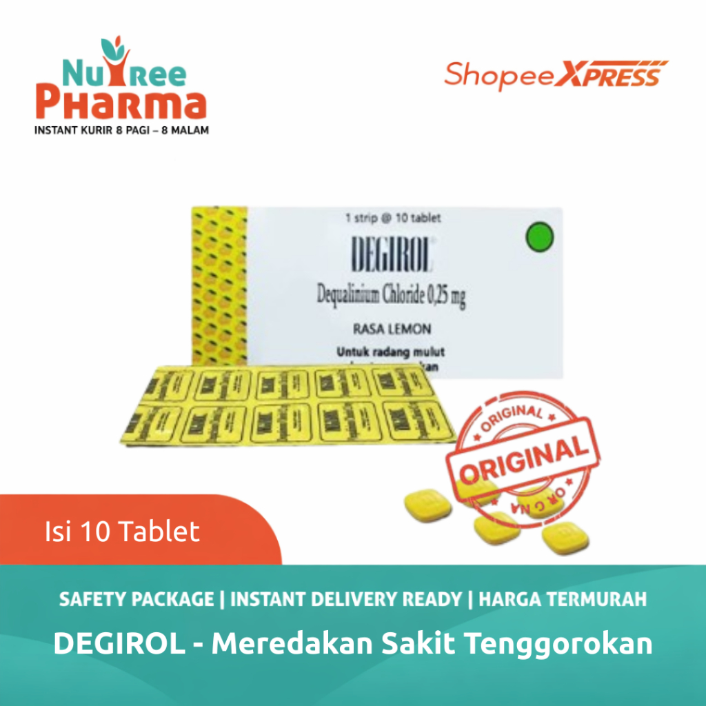Jual Degirol Strip Tablet Hisap Isi 10 | Obat Radang Tenggorokan ...