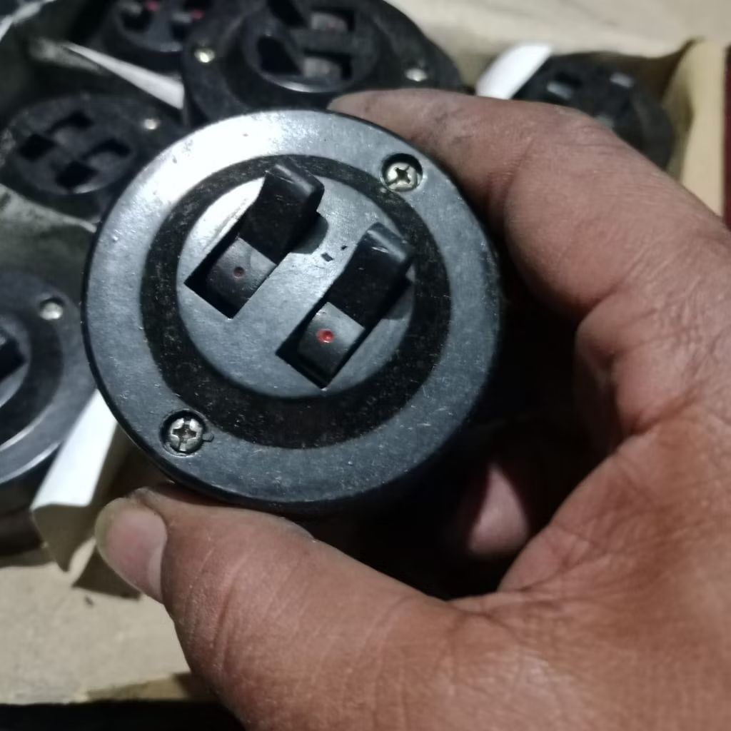 Jual Saklar Bulat 2 Tombol Saklar ON OFF Double Saklar Panel Listrik 2 ...