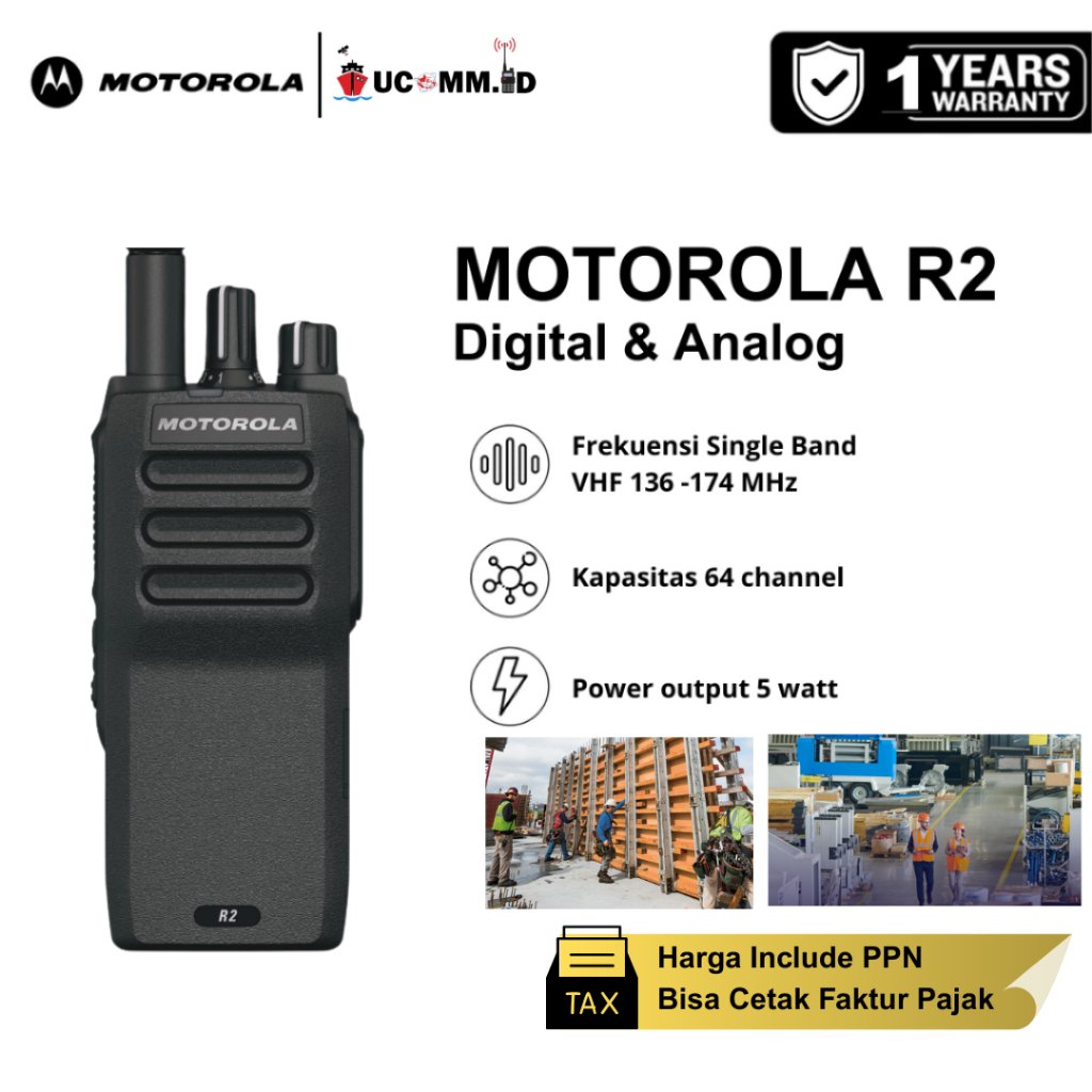 Jual Motorola R2 Digital & Analog VHF UHF Mhz Original Garansi Resmi ...