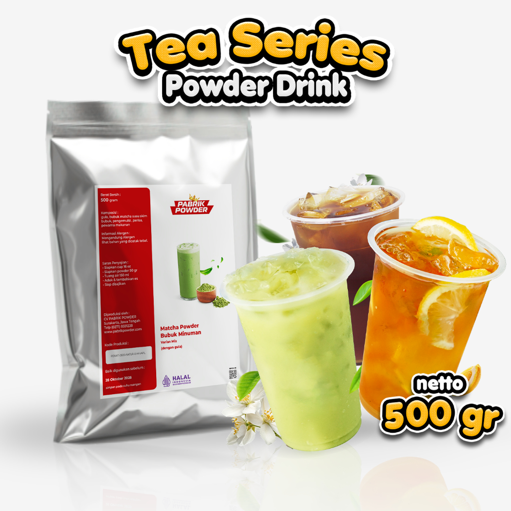 Jual Bubuk Minuman Rasa Teh 500 gram , Tea series Powdered Drink ...