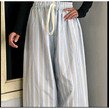 Everyday Pants Stripe Celana Panjang Wanita Kulot Pinstripe Celana Kerja Formal Kasual Wanita
