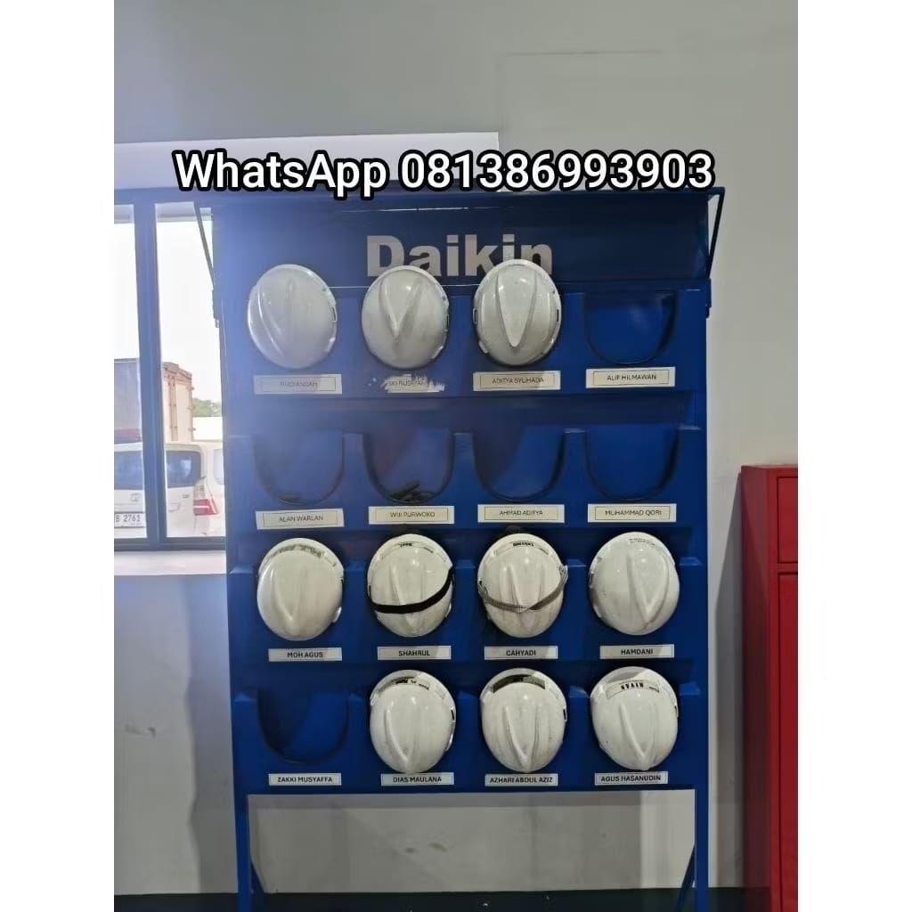 Jual rak helm safety rak dinding helm proyek | Shopee Indonesia