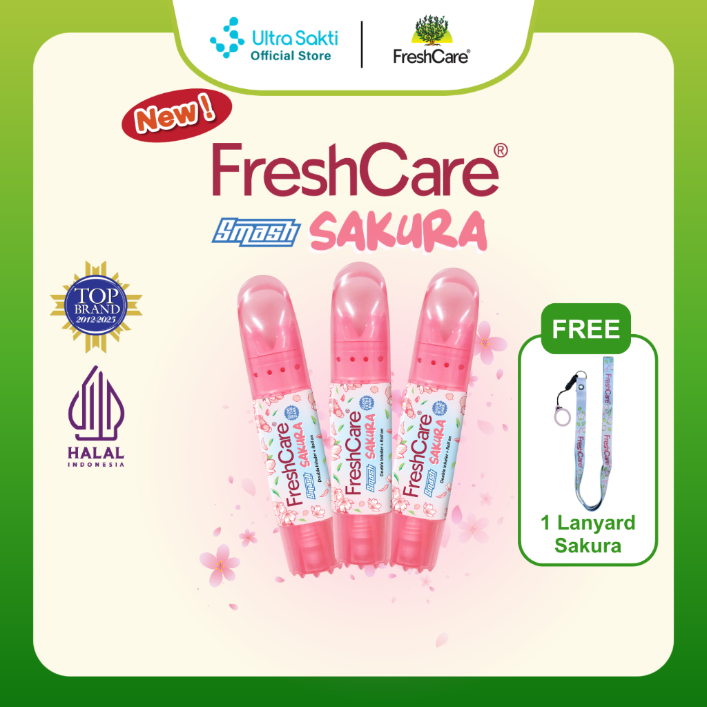 Jual [NEW PRODUK] FreshCare Sakura - Double Inhaler+Kerokan+Roll On ...