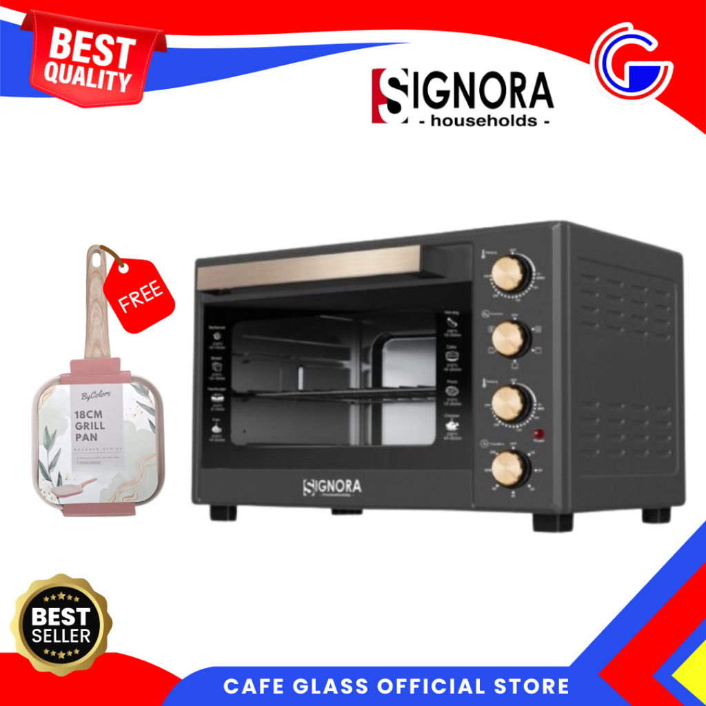 Oven Listrik 38L Api Atas Bawah – Signora Oven De Luna Proofing Convection Low Watt + Hadiah [peti]