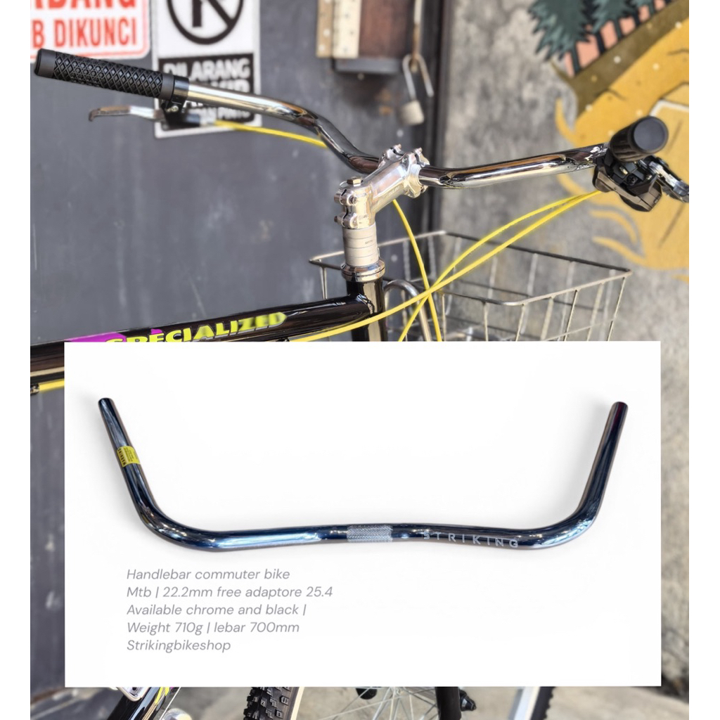 Jual Striking Handlebar Moustache Stang Kumis Bar Sepeda Commuter Bike ...