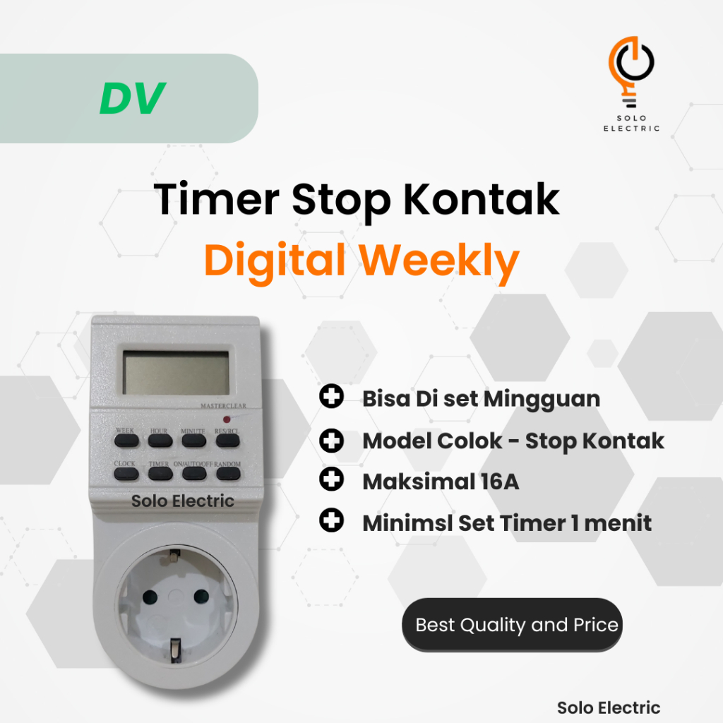 Jual Timer Digital Weekly Electronic DV / Timer mingguan / timer ...