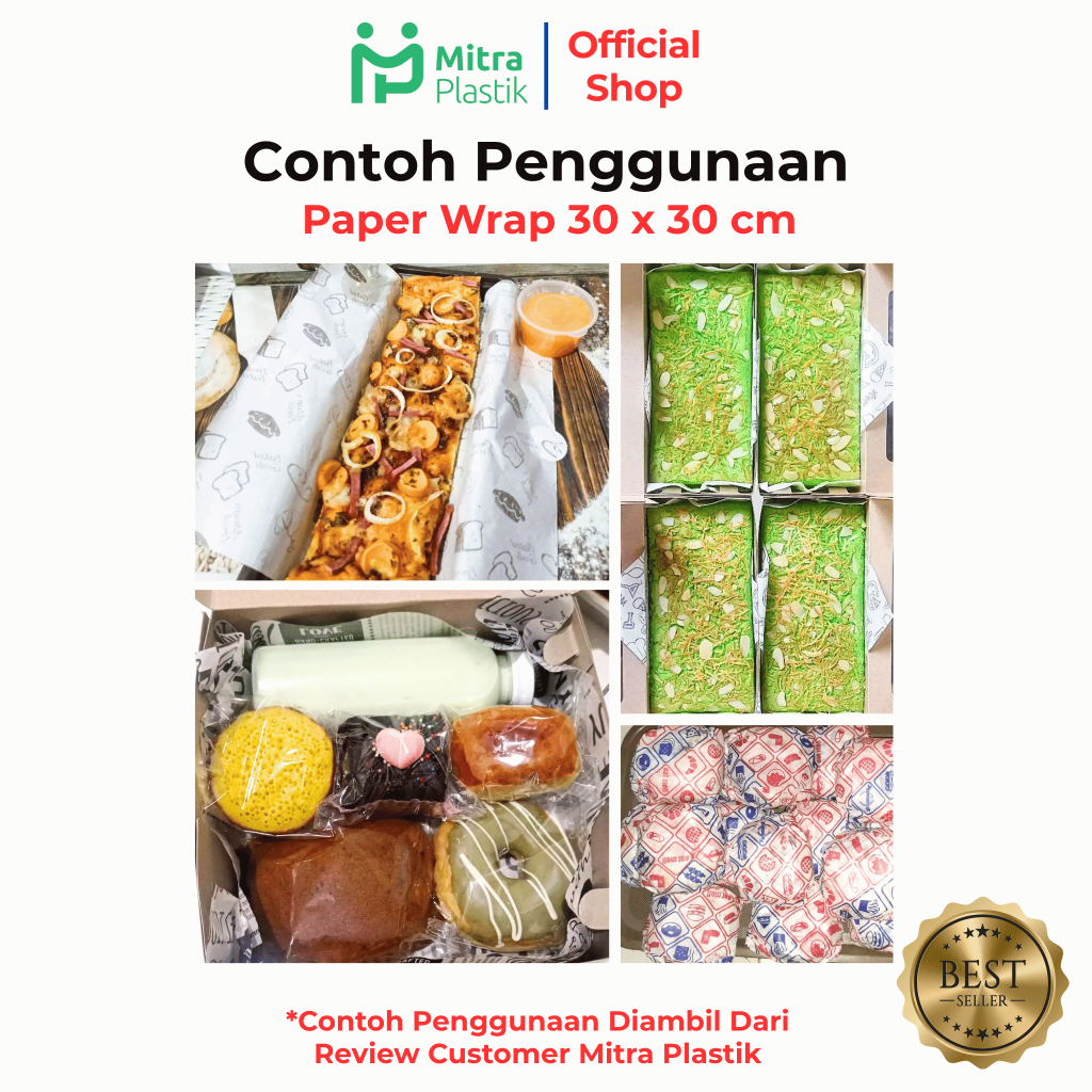 Jual Kertas Nasi Motif 30x30 cm Paper Wrap 100 pcs Printing Laminasi ...
