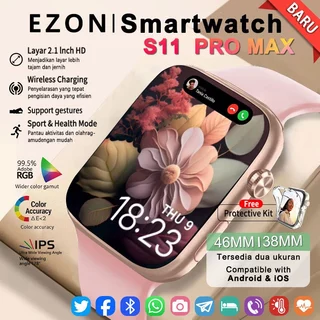 EZON - Smartwatch Serie S11 Smart Watch S11 Jam Pintar Olahraga Bluetooth 2.1"HD AMOLED Display GPS NFC Waterproof Bluetooth Call Smartwatch wanita pria wireless charging Dan Ganti Wallpapper Jam Tangan Smartwatch Jam Tangan Wanita