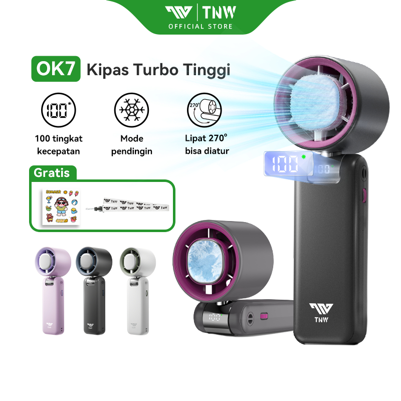 Jual TNW OK7 High-speed Portable Handheld Fan Mini Kipas Strong Wind ...