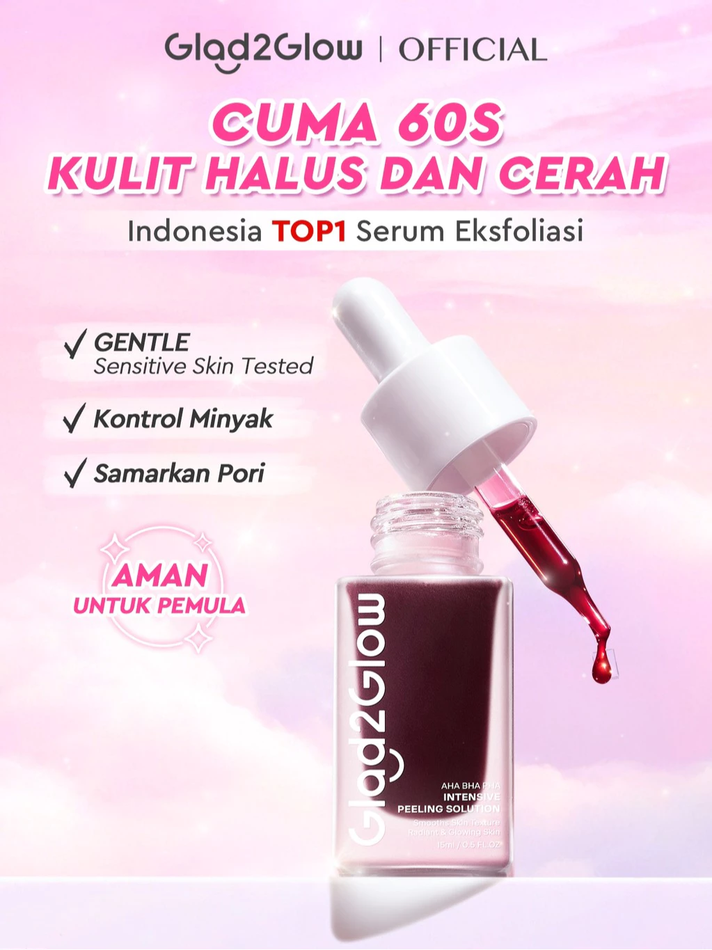 Glad2Glow AHA BHA PHA Intensive Peeling Solution 15ml