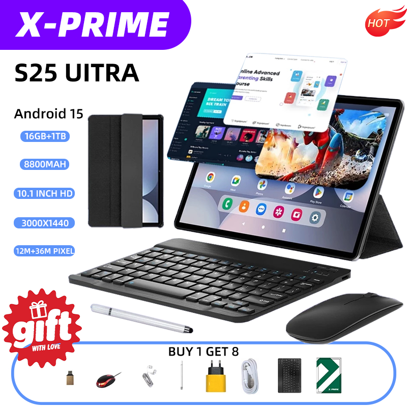 Jual [Buy 1 Get 8] X-PRIME Tablet 5G Baru tab S25 Ultra i Pad Pro|16GB ...