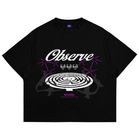 8. Kaos Oversize Boxy Tee Unisex Temporary Black