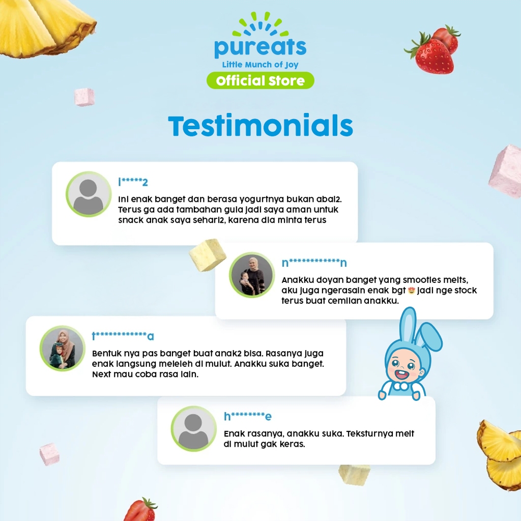 Jual Pureats Smoothie Melts - Snack Yogurt Lumer di Mulut Rasa Buah ...