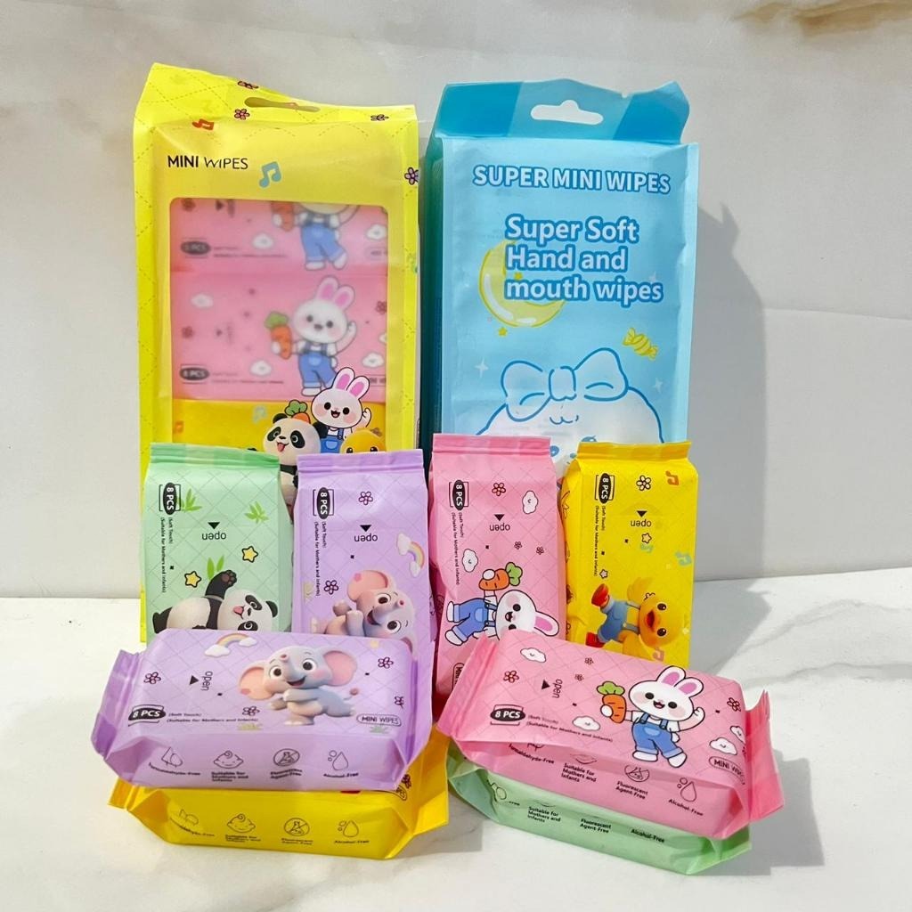 Jual Mini Wipes Tisu Basah 8pcs/set Tisu Murah Promo Tissue Basah Mini ...