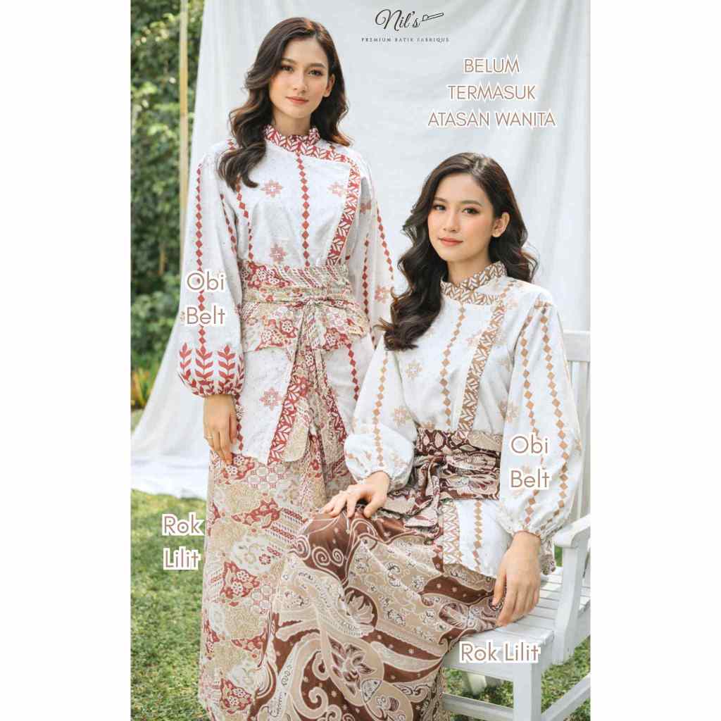 Jual (FREE RING) One set Batik Kondangan Bridesmaid Rok Lilit & Obi ...