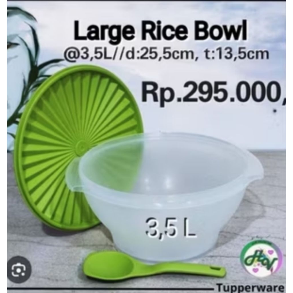 Jual large rice bowl ori tupperware | Shopee Indonesia
