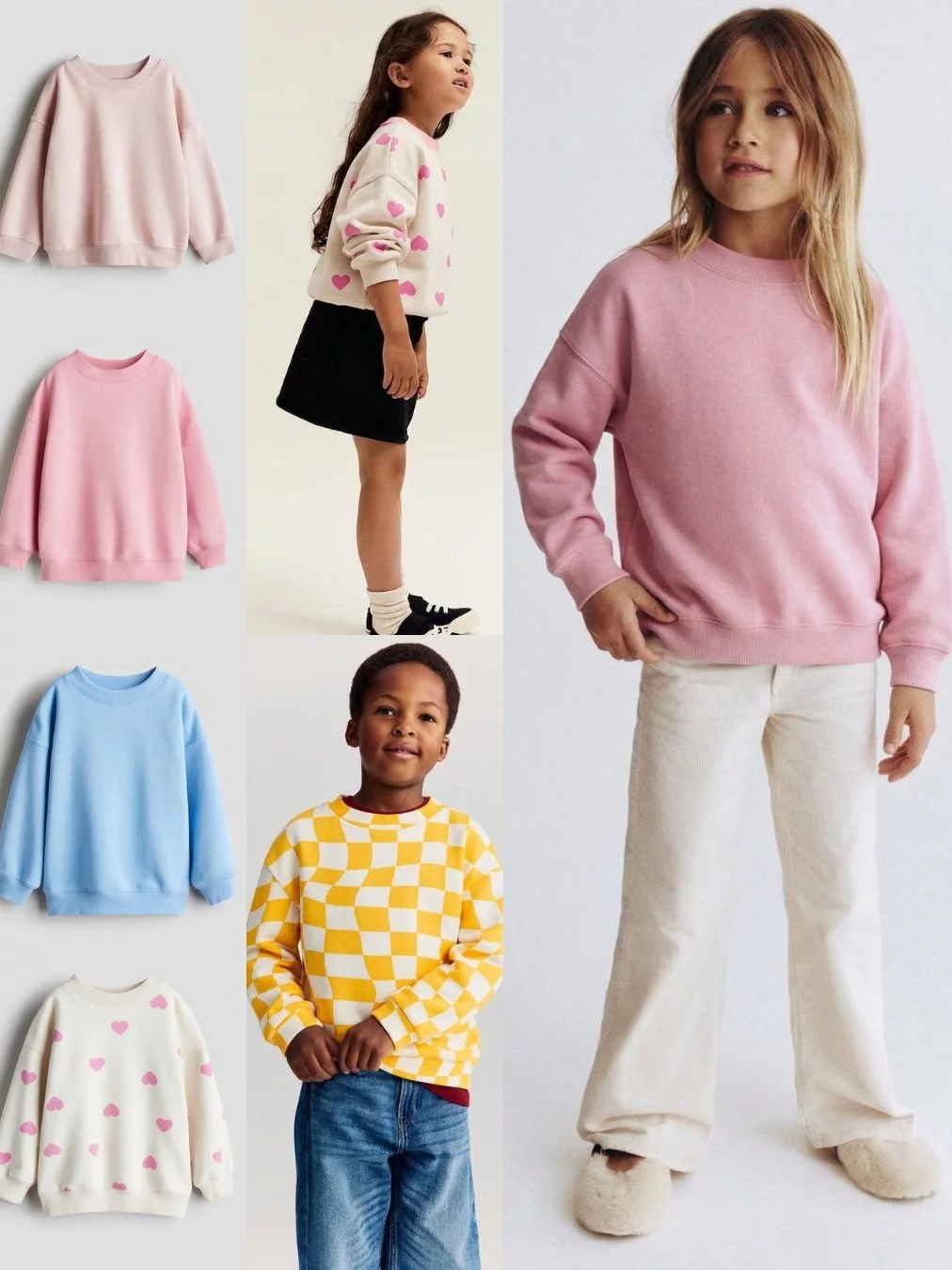 Sweater Anak Kids Junior Unisex Bahan Fleece Lembut Nyaman  Brushed Fleece Sweatshirt for Kids - HM-2180