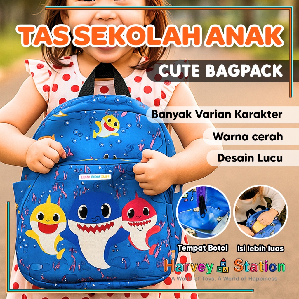 Tas Ransel Sekolah Anak Karakter Lucu Tas Anak TK Paud SD Viral Motif Karakter lucu Anti Air Tas gendong Korea Style Mini Back Pack Anak Perempuan Laki Laki  4 5 6 Tahun Hadiah Ulang Tahun Mengaji Buku Alat Tulis Bolpoin Pensil Seragam Lotso Sanrio KuromI