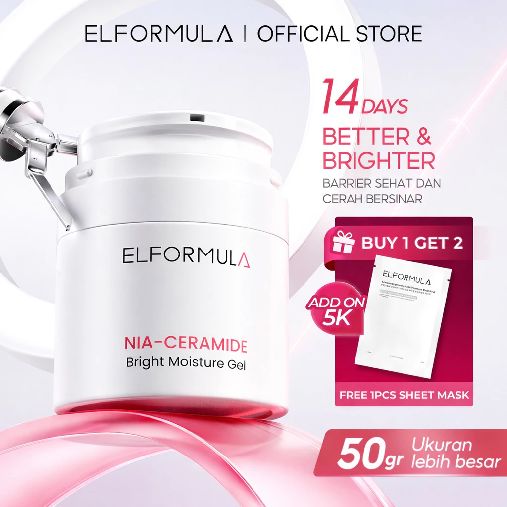 ELFORMULA Nia-Ceramide Bright Moisture Gel - Moisturizer Skincare Day Cream Night Cream Niacinamide Brightening & Hydrating - Astarani Glow ビューティーケア