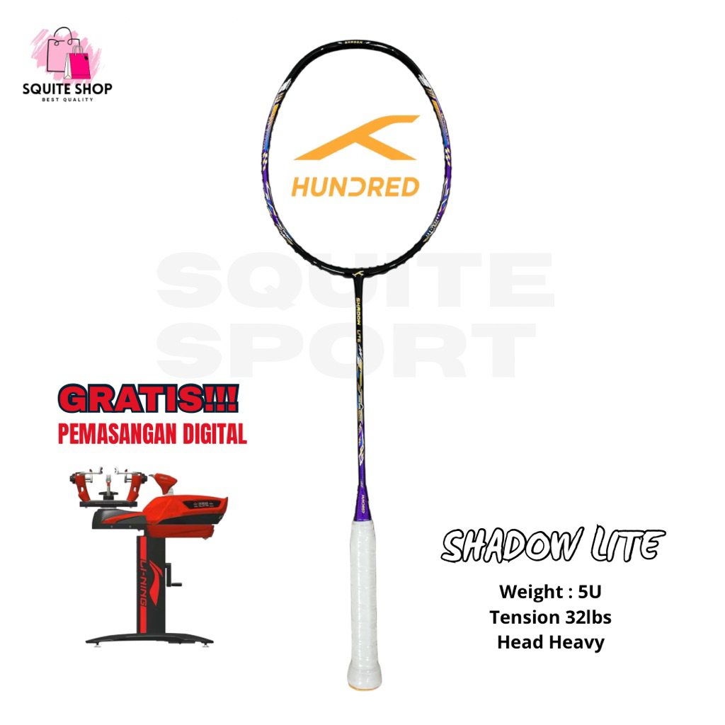 Jual RAKET HUNDRED SHADOW LITE ORIGINAL BADMINTON | Shopee Indonesia