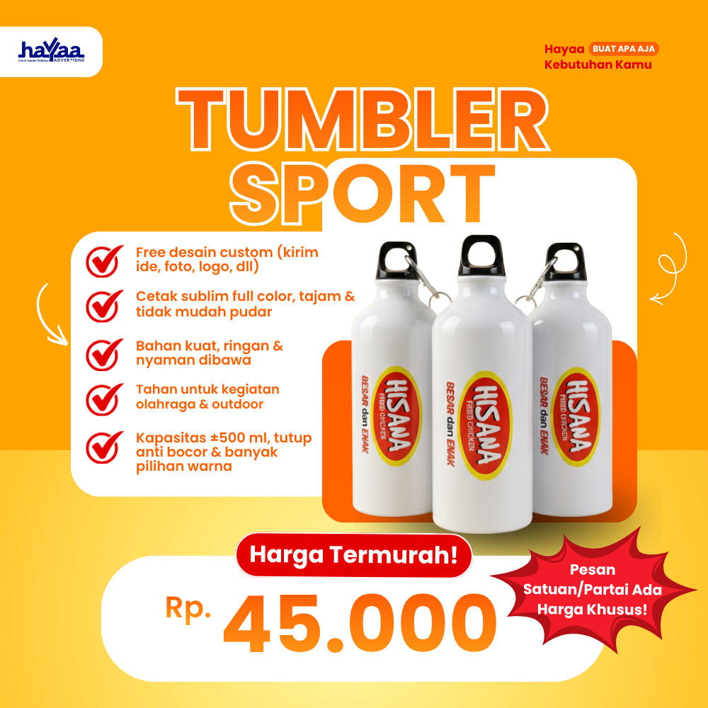 Jual Tumbler Sport – Botol Minum Custom Souvenir Event I Desain Bebas ...