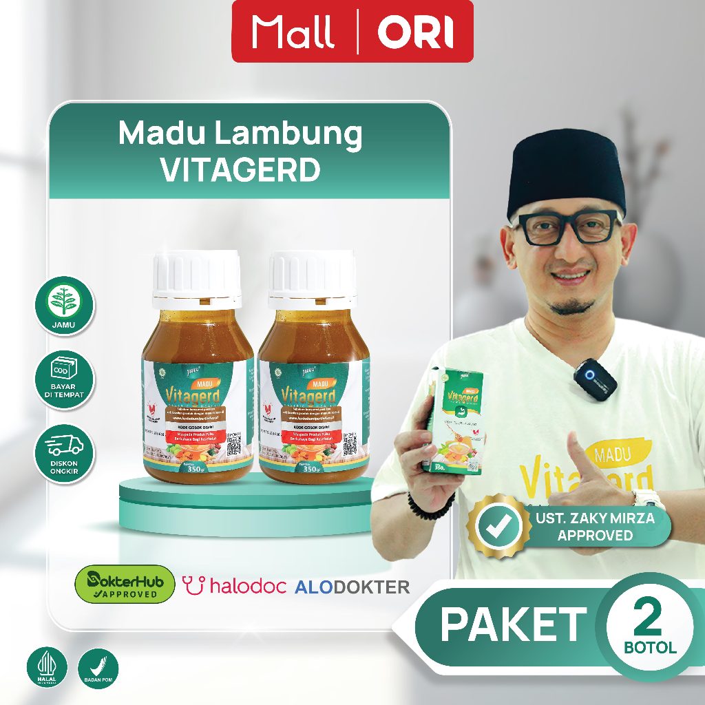 Jual Vitagerd Madu Herbal Paket 2 Botol Berat Bersih 350 Gram | Shopee ...
