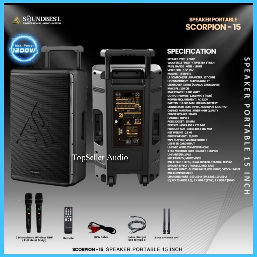 Jual Speaker Portable 15 Inch Terbaik Terlengkap & Harga Terbaru ...