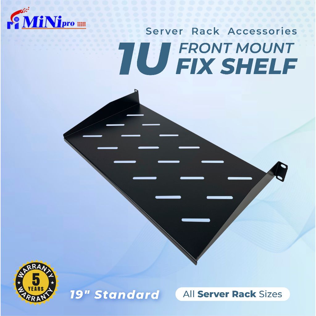 Jual Minipro 1U Front Mount Fix Shelf / Tatakan Rack Server | Shopee ...