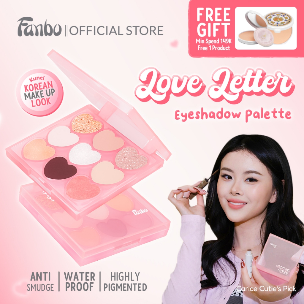 Jual Fanbo Love Letter Eyeshadow Palette [DP2] Longlasting Highly ...