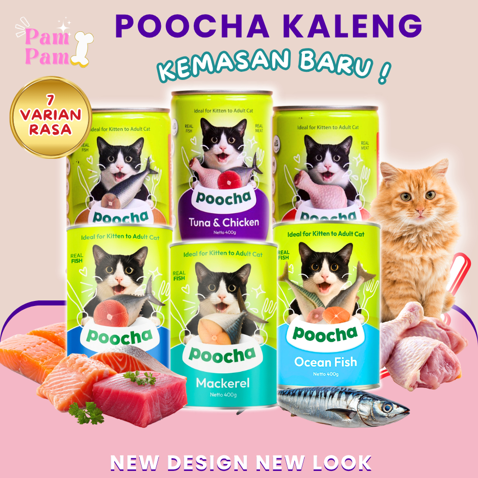 Jual POOCHA Kaleng 400 gram Makanan Kucing Cat Wet Food Pocha Pochcha ...