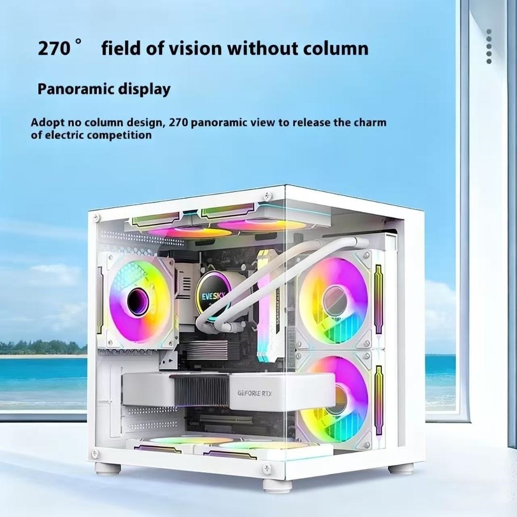 Jual Mechanic Msater PC Gaming Casing Clear Tempered Glass M-ATX ITX ...