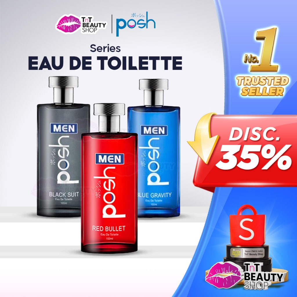 Jual Posh Eau De Toilette 100ML | Posh Men Blue | Red | Black | Gravity ...