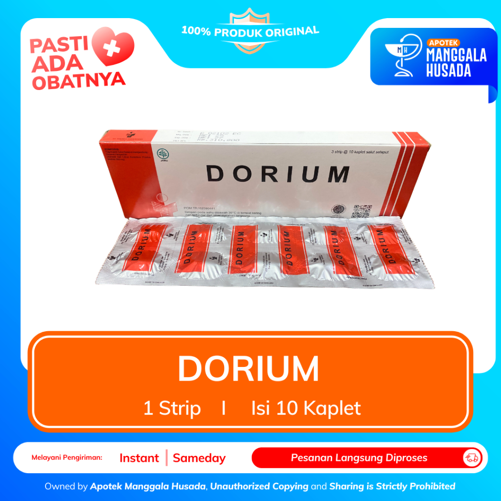 Jual DORIUM PER STRIP ISI 10 KAPLET (OBAT MENGATASI WASIR) | Shopee ...