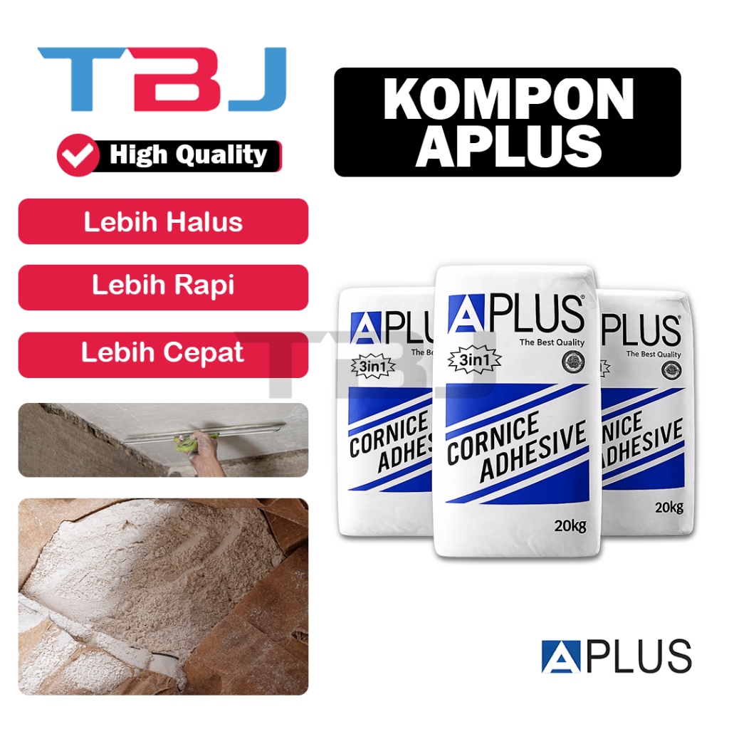 Jual Kompon Gypsum A Plus Cornice Adhesive KILOAN REPACK 5 kg - Adhesif ...