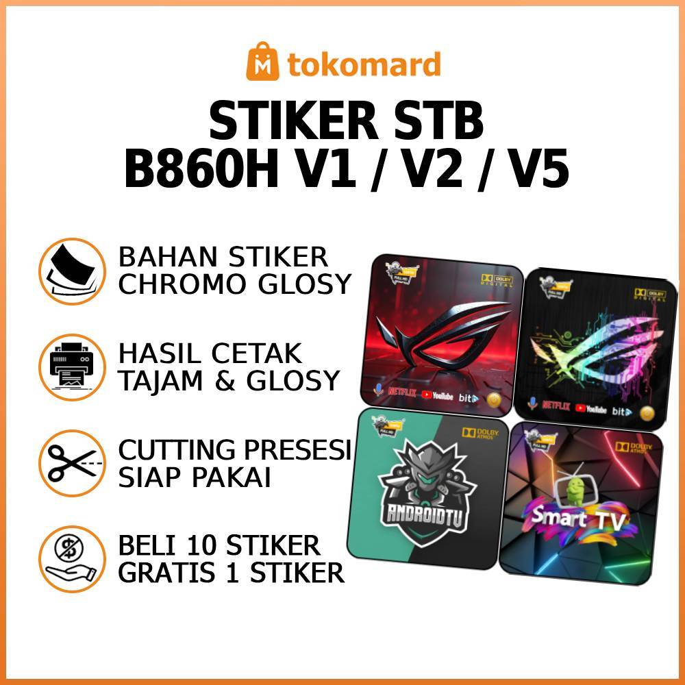 Jual Stiker STB B860H V1, V2, V5, Theme Logo Sticker Beli 10 Gratis 1 ...