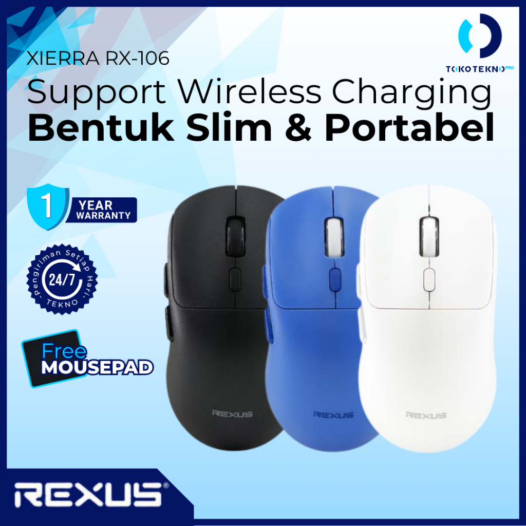 Jual Rexus Xierra RX106 / RX-106 Mouse Gaming Wireless | Shopee Indonesia