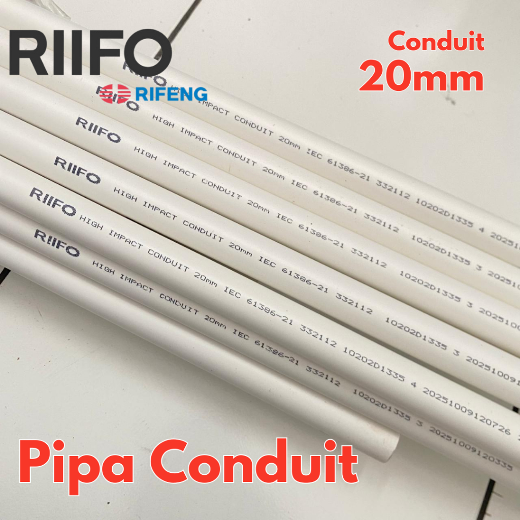 Jual [INSTANT] RIIFO 20mm Conduit 2,9 Meter Pipa Listrik PVC 20 mm ...