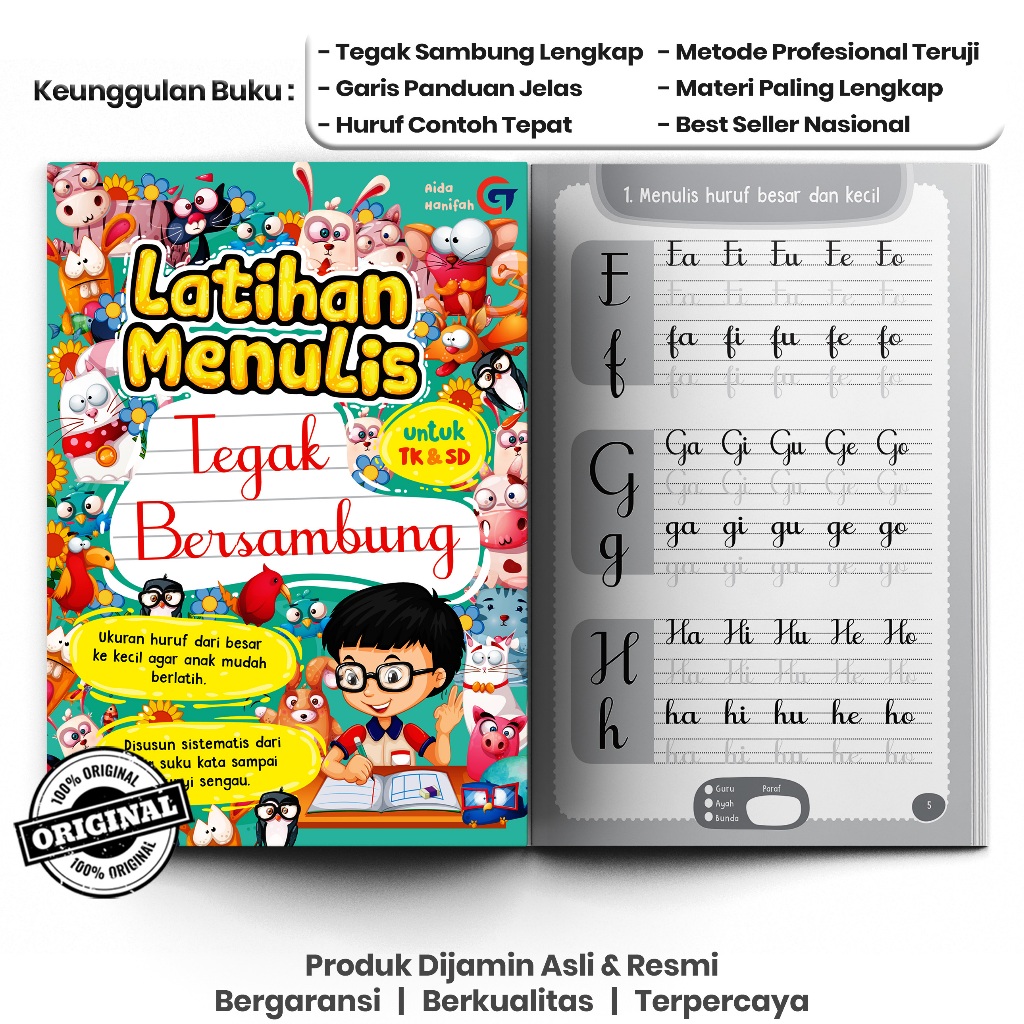 Jual Buku Latihan Menulis Dengan Rapi Tegak Bersambung Anak Tk Paud ...